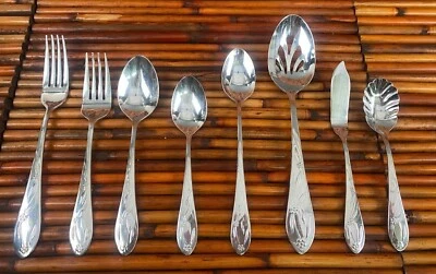 temp-tations * OLD WORLD FLORAL Round Tip Glossy Stainless Flatware CHOICE (226) - Image 1 of 3