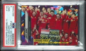 PSA 9 - /10 Charles Leclerc #145 - Sapphire - Purple - 2020 Topps Chrome F1 - Picture 1 of 2