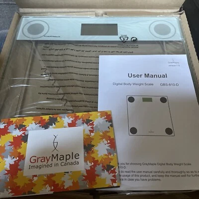 Báscula de baño digital con peso corporal - de GRAY MAPLE, alta precisión, diseñador Foto 1 de 4