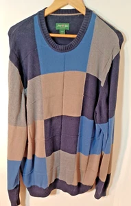 Suéter David Tayler Para Hombres Talla XL Bloque de Color Pullover Mangas Largas Cuello Redondo - Imagen 1 de 3