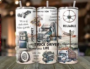 Truck Driver Life Becher - 20 Unzen Thermo Edelstahl Reisebecher - Bild 1 von 1