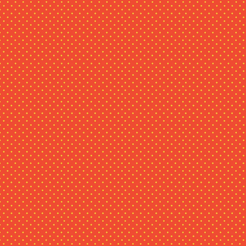 Makower Fabric - Spots - Orange Yellow NY - 100% Cotton - Multiple Sizes