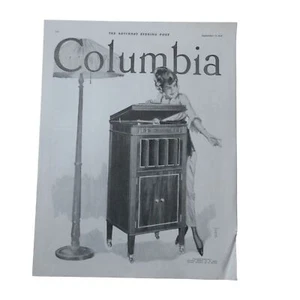 1919 Columbia Grafonolas Record Player Phonograph - Vintage Print Ad - Picture 1 of 3