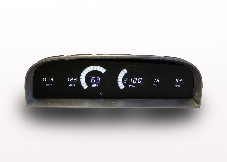 Panel de tablero digital para camioneta Chevy 1960-1963 indicadores LED blancos garantía de por vida Foto 1 de 4