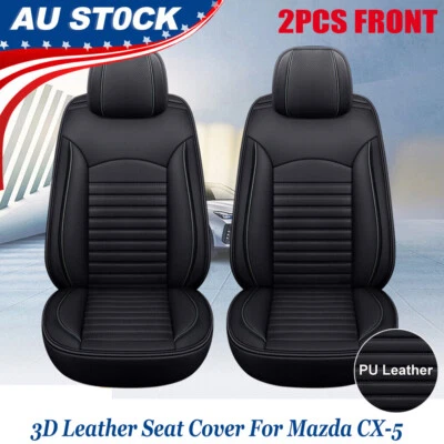 2025 Luxurious 3D PU Leather Car 2pcs Front Seat Covers Protector For Mazda CX-5 - image 1 of 4