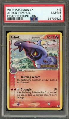 Pokemon Arbok EX Dragon Frontiers Reverse Holo Rare #13 PSA 8 - Image 1 of 2