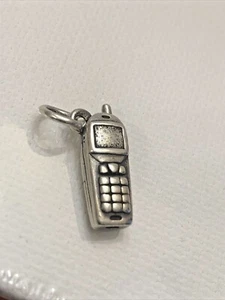 James Avery Sterling Silver Cell Phone Charm RETIRED  SPLIT RING  - Picture 1 of 3