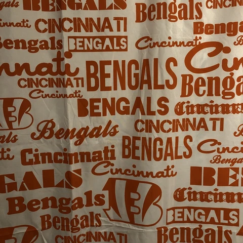 Cincinnati BENGALS-Twin Flat Sheet-Lge banner/Flag-Northwest Legit Official EUC Cover