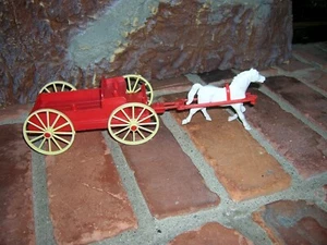 MPC  WAGON  & HORSE Multiple Products Co. TOY COWBOYS WESTERN 1960'S - Picture 1 of 5