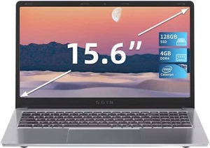 SGIN M15 15.6" HD Celeron N4020C 1.1GHz Intel UHD Graphics 600 4GB RAM 128GB SSD - Picture 1 of 2