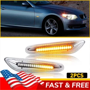 2X Luz de señal de giro con marcador lateral LED secuencial para BMW E90 E83 E92 E82 E46 E60 - Imagen 1 de 11