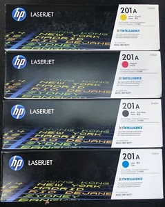 Set 4 Genuine HP 201A Blk Mag Yellow Toners CF400A CF401A CF402A CF403A OPEN BOX - Photo 1/1