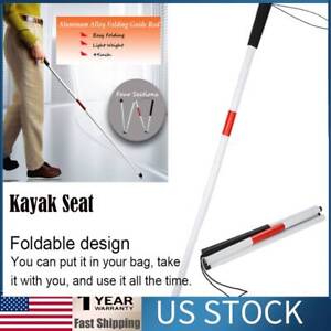 Visually Impaired Crutch Guide Cane Folding Walking Stick Blind Reflector Aid
