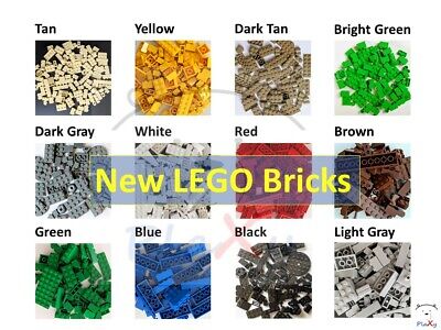 NEW 💥 50/100 Pcs Lego Bulk Lot Pack, Sorted By Color! Bricks Block Plate BONUS • 6.59$