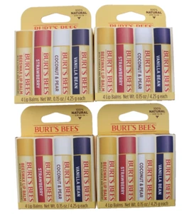 Variedad de bálsamo labial de 16 barras / Burt's Bees - cera de abejas, fresa, coco, vainilla - Imagen 1 de 4