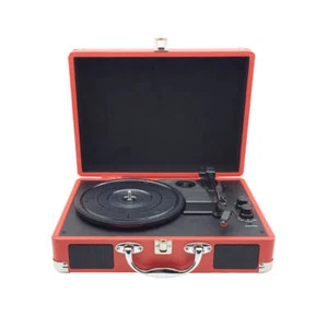 Vintage Retro Vinyl Record Player Built-in Speakers Bluetooth Turntable 3 Colors - Picture 1 of 46