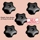 Plastic Turn Knob 5 Pack 5/16-18 Internal Female Thread Through Shop Jig Tap NEW