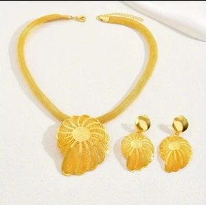 24k Gold Plated Moroccan African Dubai Jewelry coin Necklace, Bracelet Indian - Picture 1 of 3