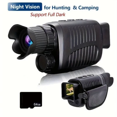 64GB Digital Night Vision Monocular Infrared Scope IR Camera Hunting Goggles UK - Image 1 of 4