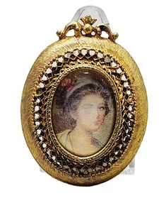 Vintage Florenza Portrait Brooch (A1680) - Picture 1 of 5