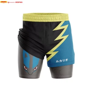 Mens Summer Lucario Quick-Dry Gym Beach Shorts Youth Kids Popular Oversized Brea - Picture 1 of 1