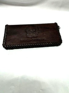 Harley-Davidson Men's Ride Free Trucker Leather Wallet w/RFID Protection - Brown - Picture 1 of 4