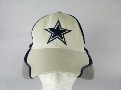 Boné chapéu branco/azul Reebok OnField tamanho G/XL Dallas Cowboys equipamento NFL - Imagem 1 de 4