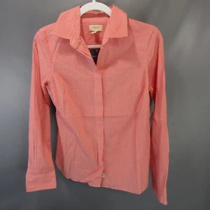 Camisa de popelina de lona Lands' End para mujer talla 4 roja guinga a cuadros nueva con etiquetas ajuste elástico - Imagen 1 de 11
