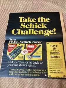 Navaja Schick Super II vintage 1977 publicidad impresa con cupón - Imagen 1 de 6