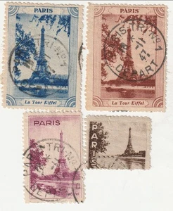 France - Eiffel Tower tourism labels - Picture 1 of 1