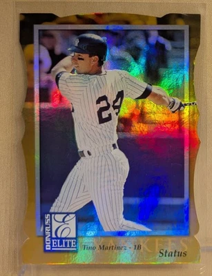 1998 Donruss Elite STATUS #71 Tino Martinez Yankees RARE DIE CUT PARALLEL /100 - Image 1 of 2