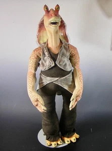 Star Wars JAR JAR BINKS 22 Zoll Plüsch & Gummi sprechende Puppe & Wecker - Bild 1 von 6