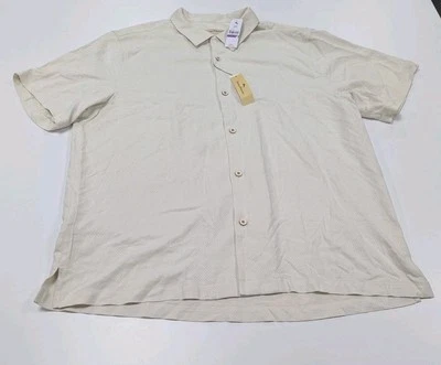 Mens Tommy Bahama Barbuda EIV Short Sleeve Button Up Shirt Silk Cream Sz XXL - Image 1 of 4