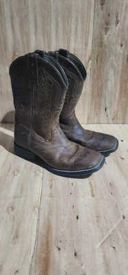Bota Western Ariat Anthem Patriot para niño en marrón envejecido talla US 1 UK 13 EU 32 Foto 1 de 4
