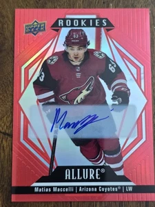 2022 Upper Deck Allure Rookies Red Rainbow Matias Maccelli #120 Rookie Auto RC - Picture 1 of 2