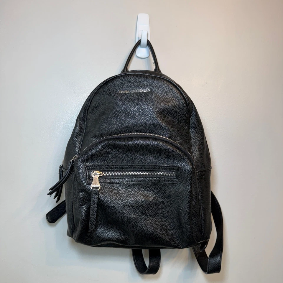 Mochila bolso monedero Dana Buchman de cuero sintético negro para mujer Foto 1 de 4