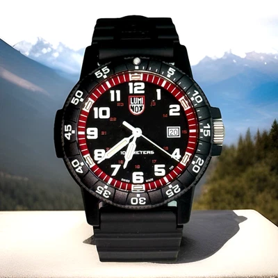 Reloj para hombre XS.0335 Luminox Leatherback Sea Turtle esfera negra/roja gigante Foto 1 de 4
