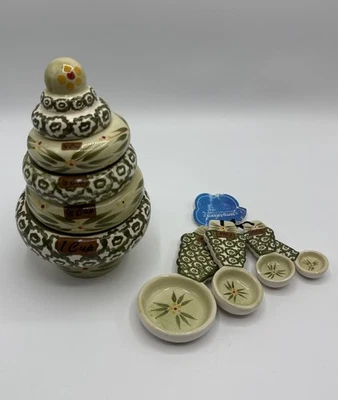 Temptations By Tara Old World Green Nesting Measuring Cups & Spoons Set - Image 1 of 4