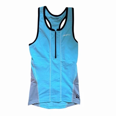 Camiseta sin mangas Craft para mujer azul y gris de triatlón - talla L ciclismo, natación, correr Foto 1 de 4