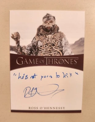 Game Of Thrones RARE Signed Ross O'Hennessy He's Not Yours To Kill Insert COOL! - Image 1 of 2