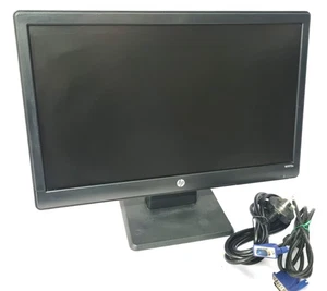 HP W1972A 19" Inch LED Backlit DVI VGA 1366 x 768 Widescreen PC Computer Monitor - Picture 1 of 4