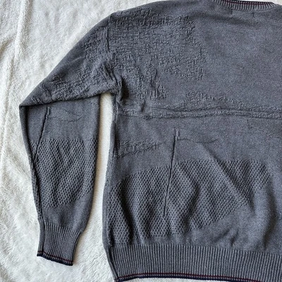 VTG Isle Of Cotton Men’s Golf Course and Flag Graphic Knit Sweater Sz Med preppy - Image 1 of 4