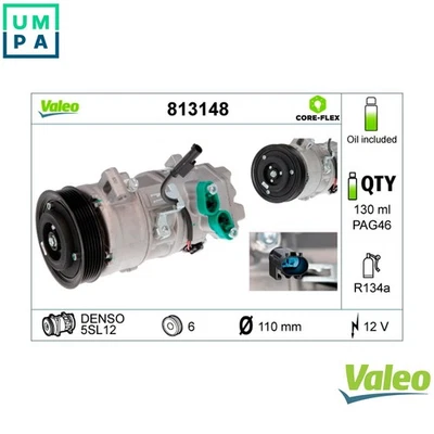 COMPRESSOR AIR CONDITIONING 813148 FOR BMW N46B20E/B20CC/B20CB/B20B 2.0L 4cyl - Image 1 of 4