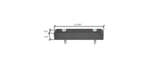 CRL 1/2" High Nylon Lower Guide Black Sliding Door Bottom Guide Replacement - Picture 1 of 4