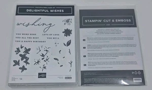 Stampin Up Photopolymer Stamp Set With Dies Delightful Wishes Happy Birthday - Picture 1 of 4