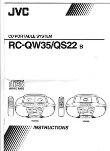 JVC CD Portable System RC-QW35 & RCQS22 Instructions - Picture 1 of 2