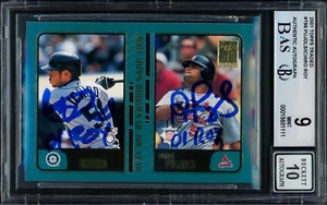 Albert Pujols & Ichiro Suzuki 2001 Topps RC BGS 9 Gem 10 Auto 01 ROY Beckett - Picture 1 of 2