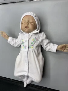 Cuerpo de silicona y tela de muñeca bebé recién nacida realista de 20"" vintage - Imagen 1 de 11