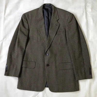 Alfani винтажный шерстяной блейзер Houndstooth коричневый очень хорошее состояние - Изображение 1 из 4