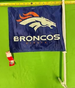 NFL Denver Broncos doppelseitige Autoflagge Neu mit Etikett - Bild 1 von 3